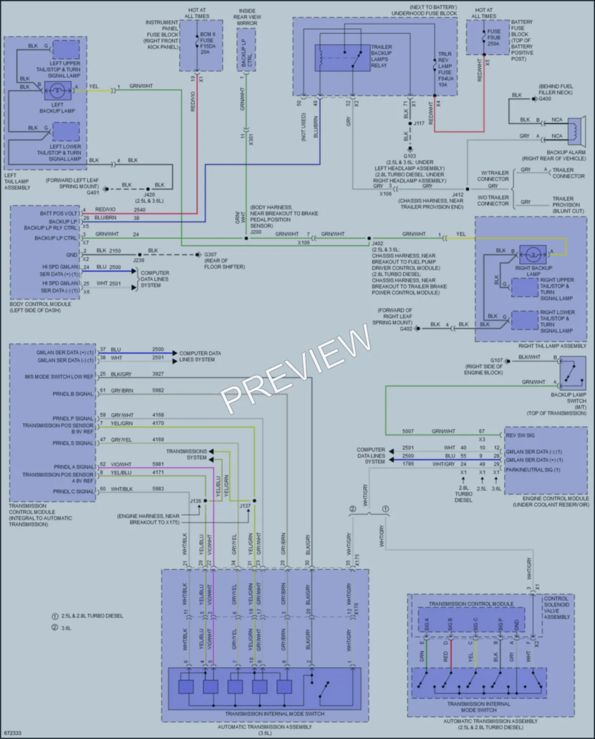 2019 Chevrolet Colorado Exterior Lights wiring diagram preview