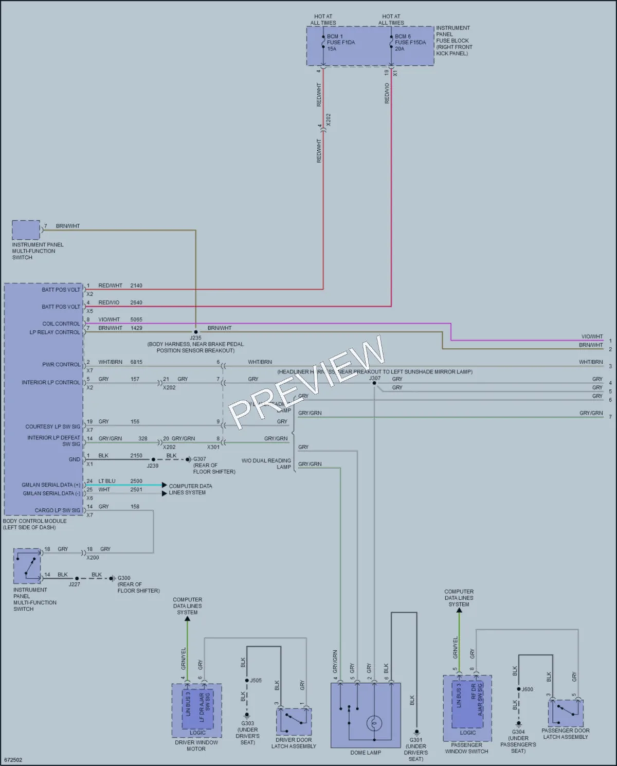 2019 Chevrolet Colorado Interior Lights wiring diagram preview