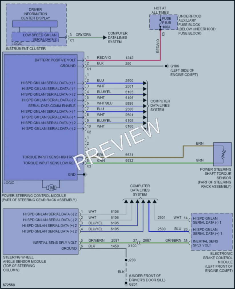 2019 Chevrolet CorvetteGrandSport Electronic Power Steering wiring diagram preview