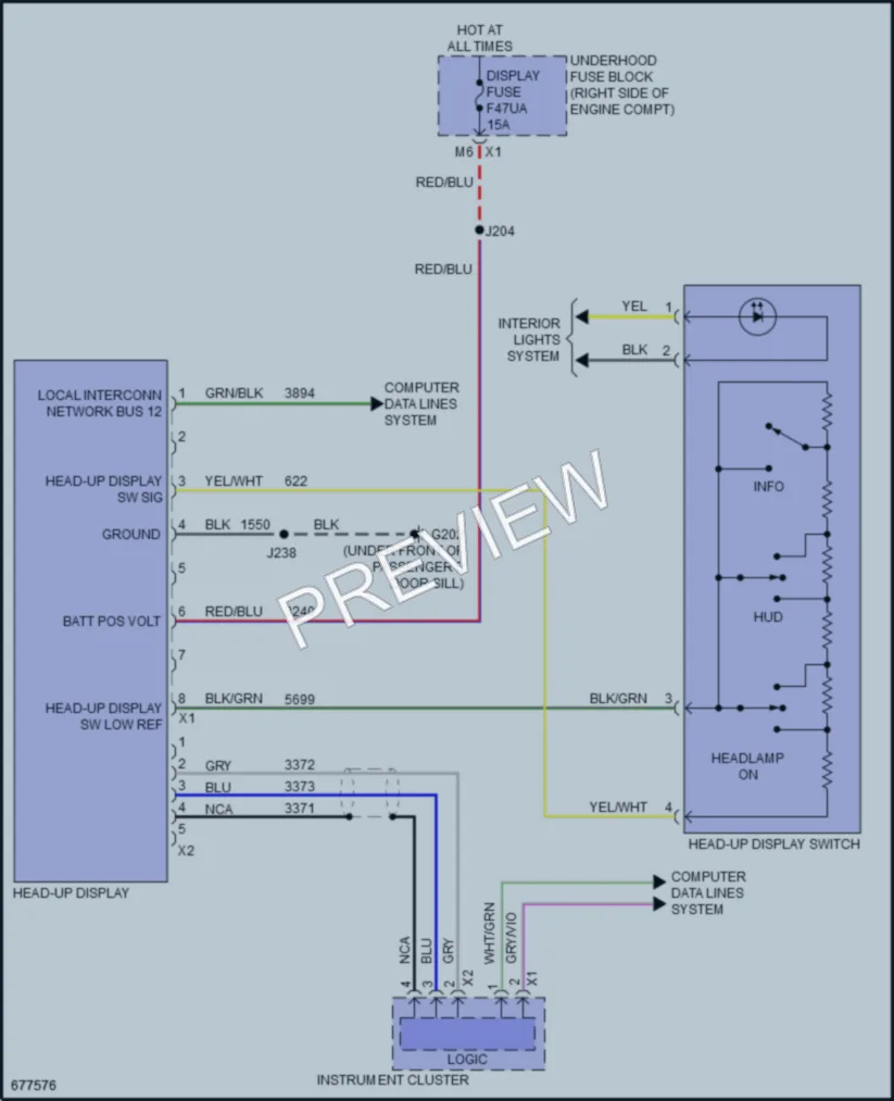 2019 Chevrolet CorvetteGrandSport Instrument Cluster wiring diagram preview