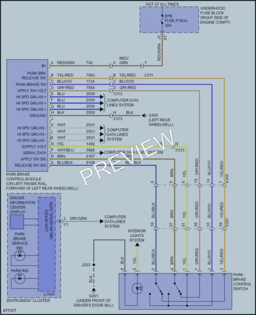 2019 Chevrolet CorvetteGrandSport Shift Interlock wiring diagram preview