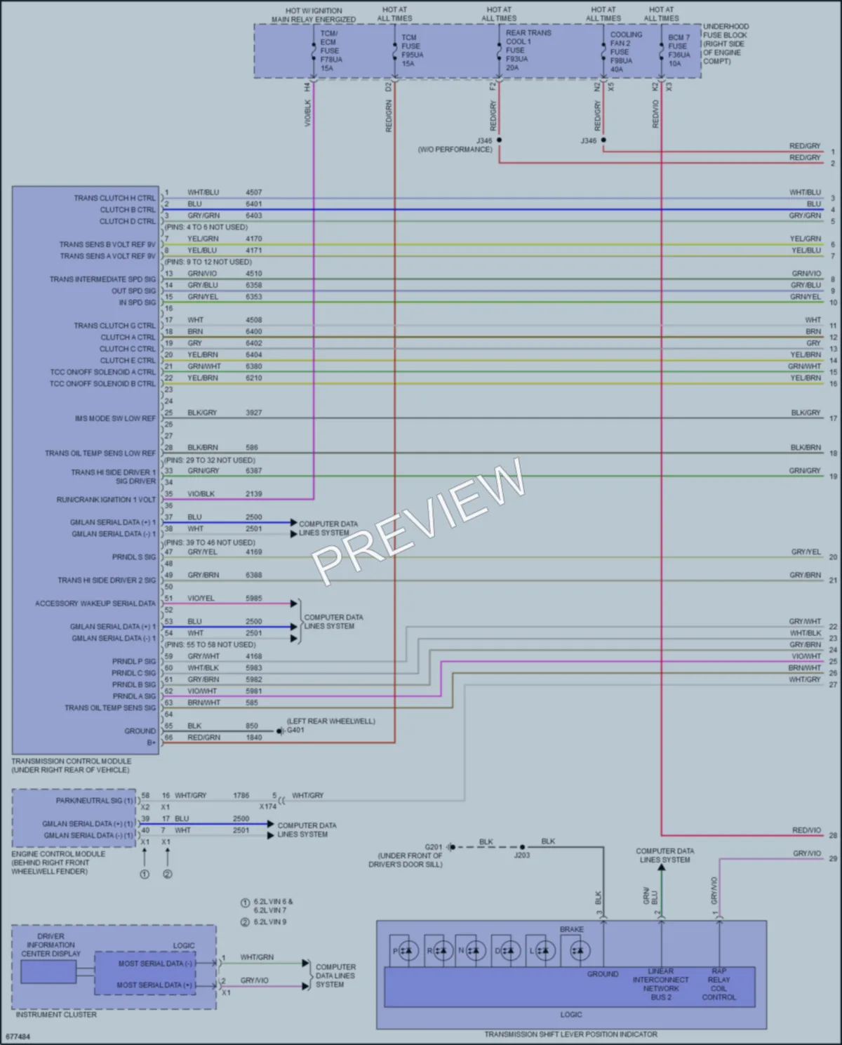 2019 Chevrolet CorvetteGrandSport Transmission wiring diagram preview