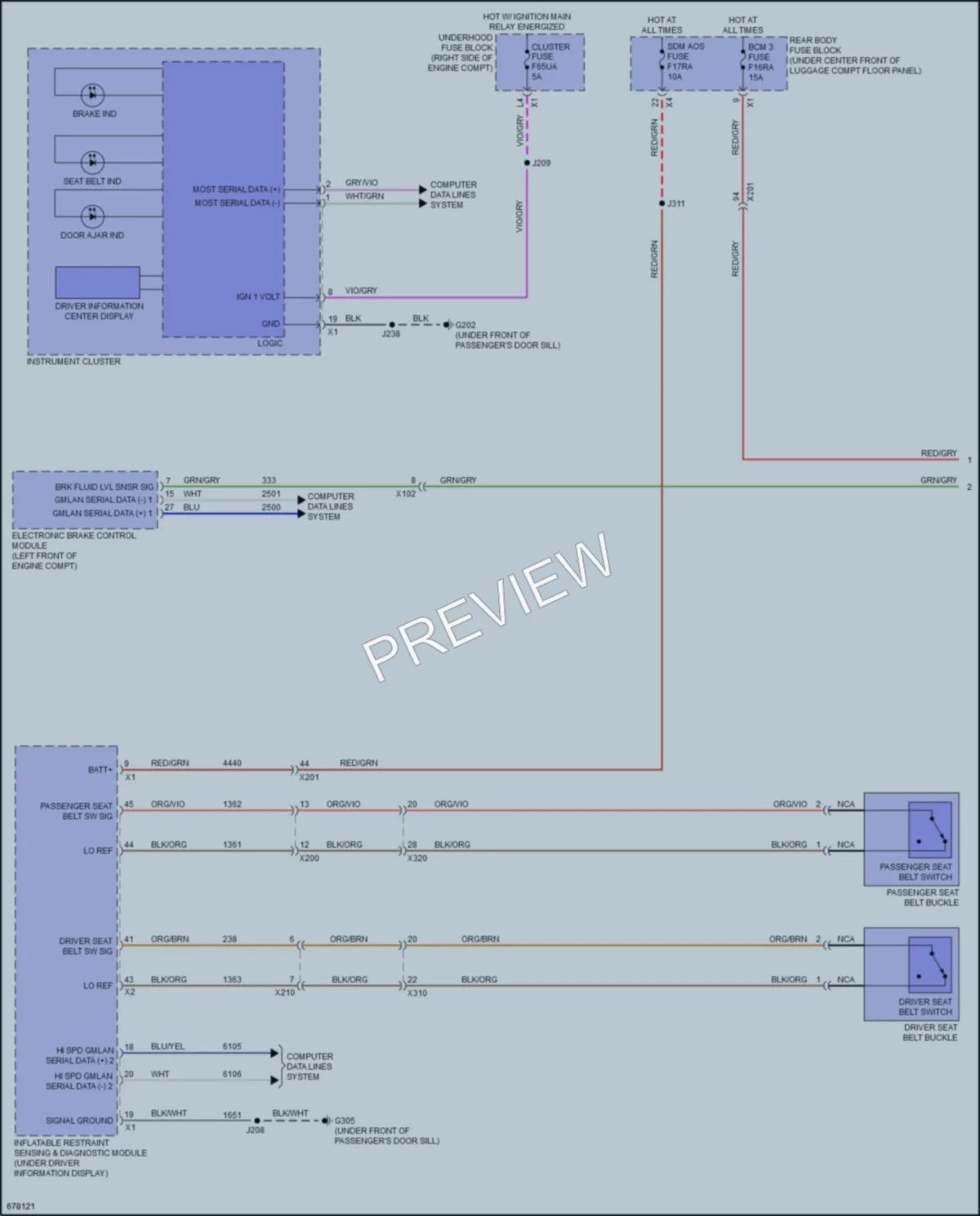 2019 Chevrolet CorvetteGrandSport Warning Systems wiring diagram preview