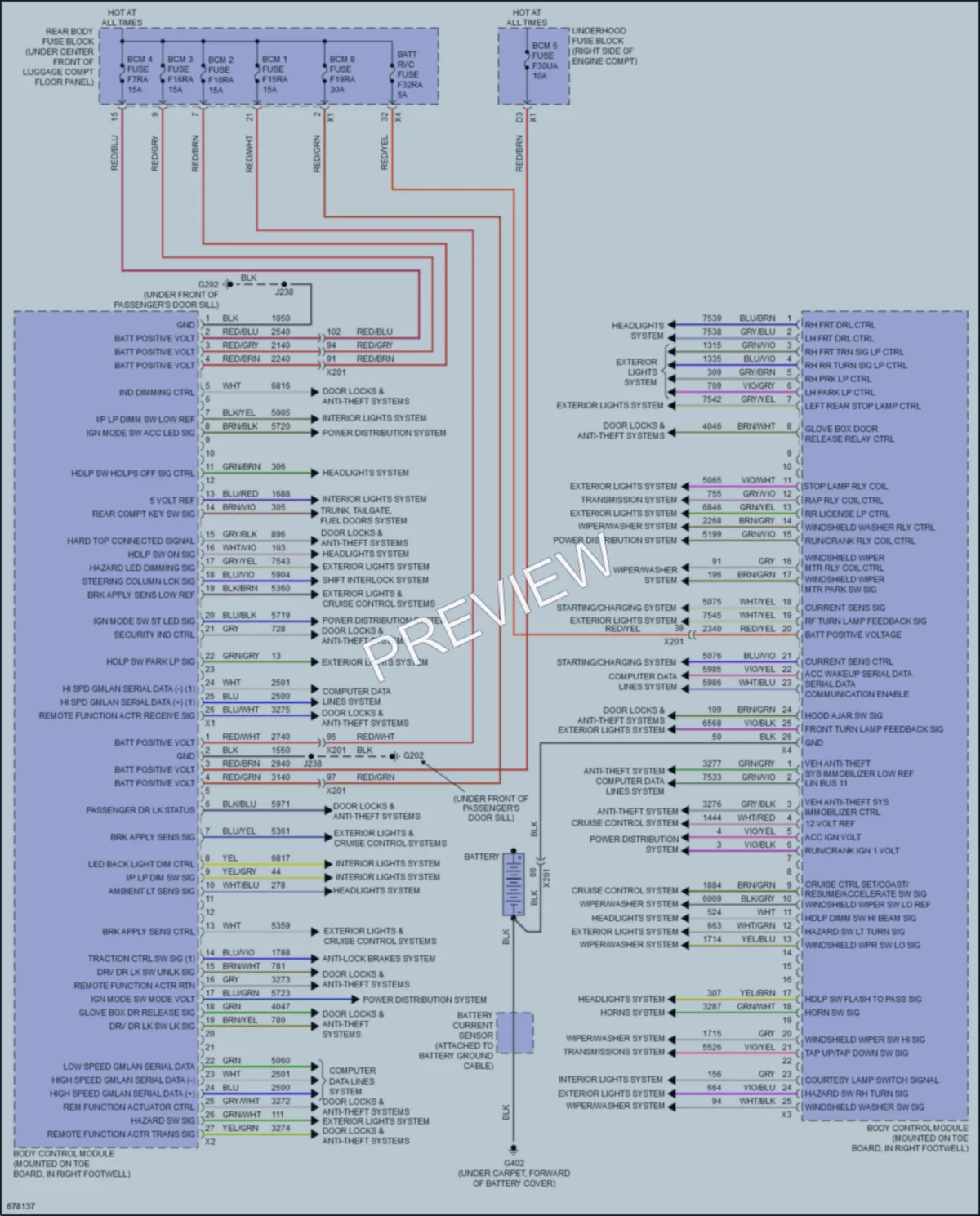 2019 Chevrolet CorvetteStingray Body Control Modules wiring diagram preview