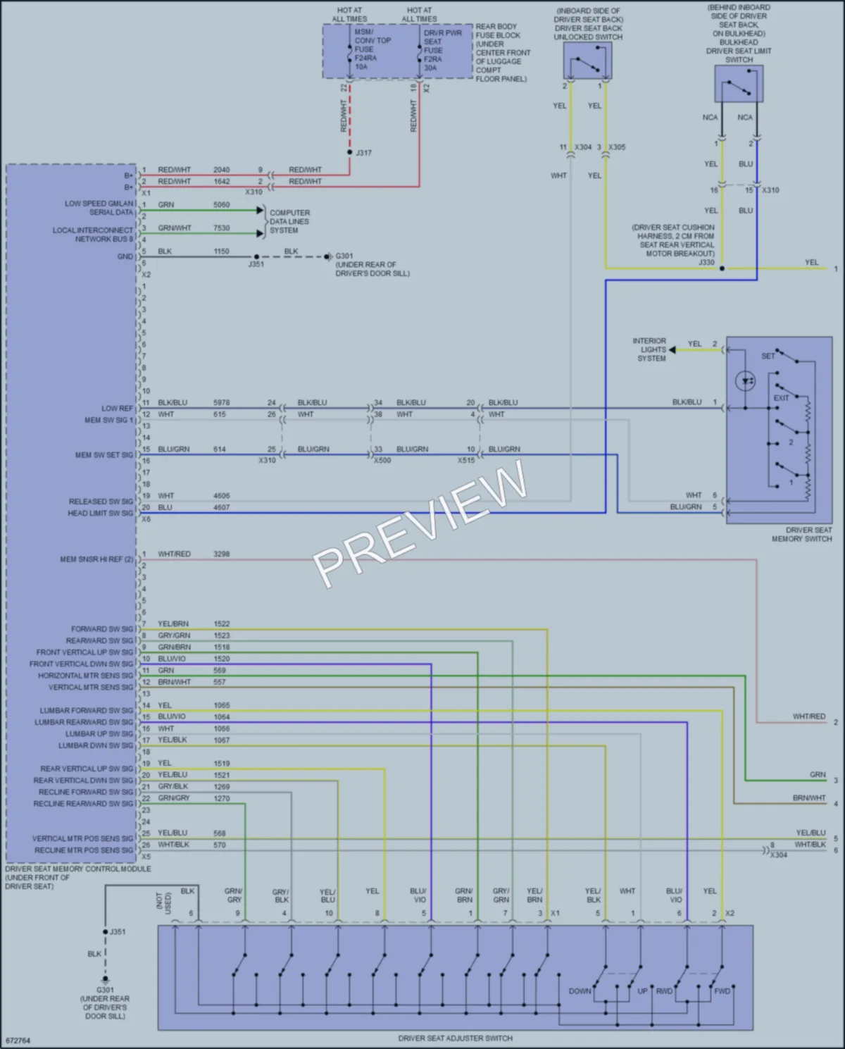 2019 Chevrolet CorvetteStingray Memory Systems wiring diagram preview