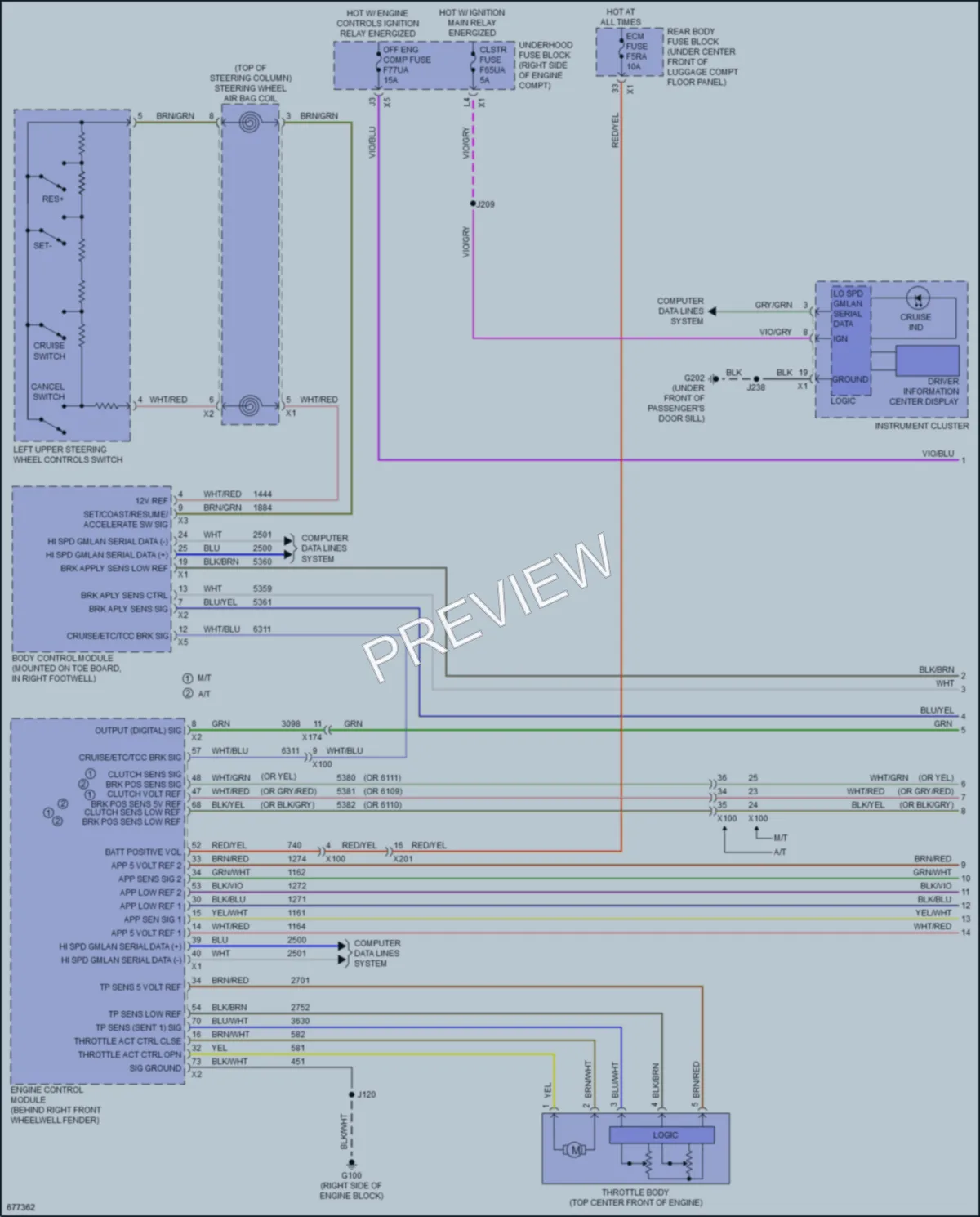 2019 Chevrolet CorvetteZR1 Cruise Control wiring diagram preview