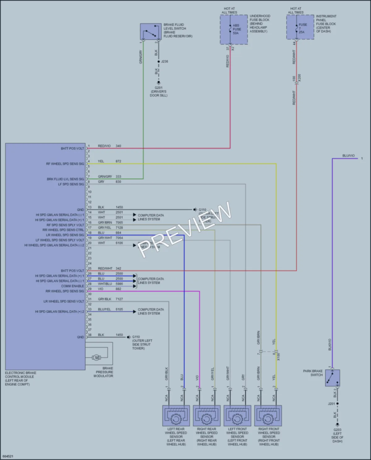 2019 Chevrolet Cruze Anti Lock Brakes wiring diagram preview
