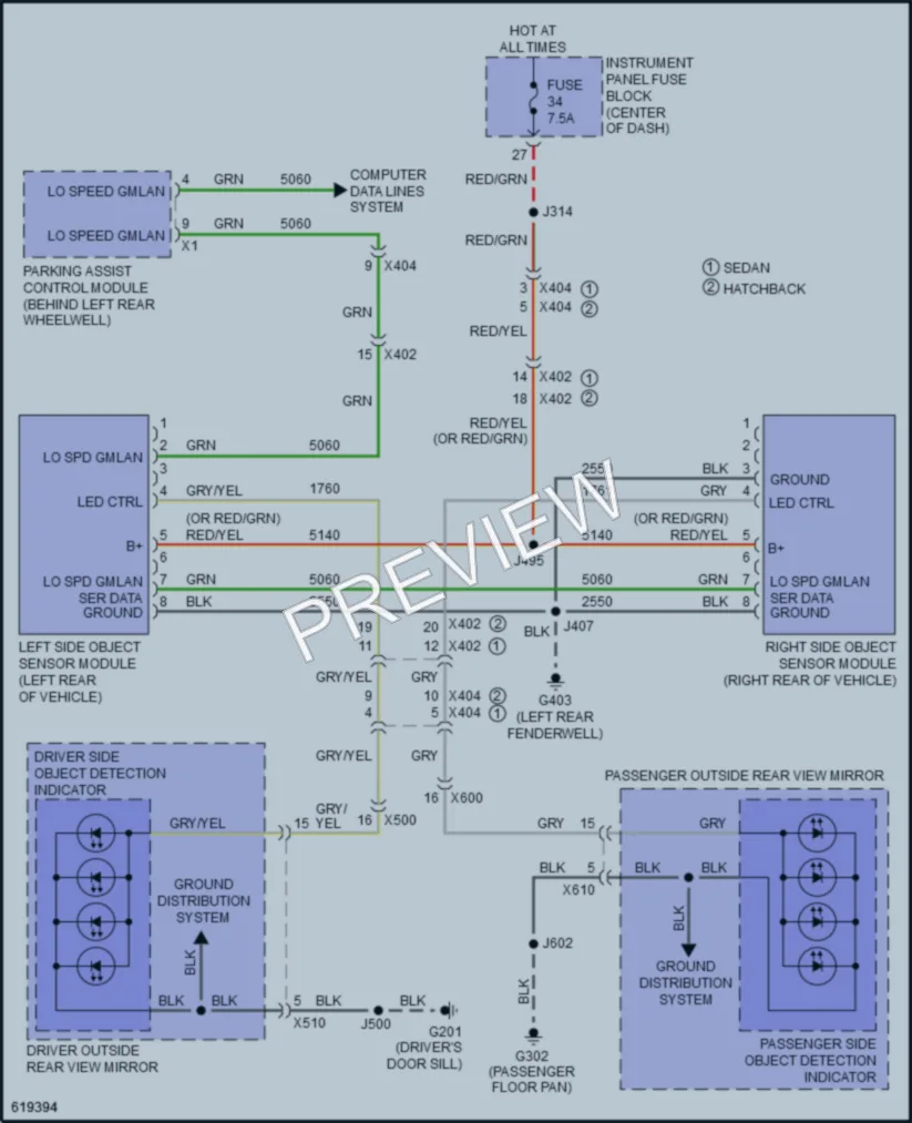 2019 Chevrolet Cruze Navigation wiring diagram preview