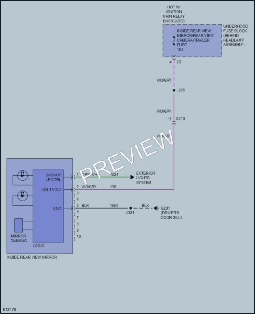 2019 Chevrolet Cruze Power Mirrors wiring diagram preview