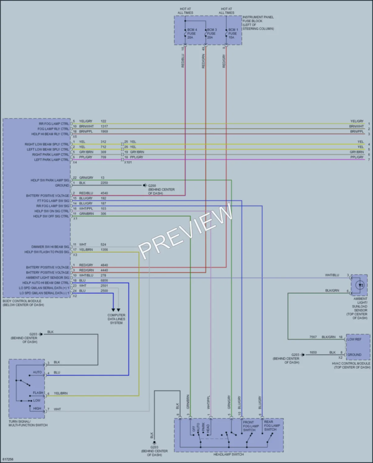 2019 Chevrolet Equinox Headlights wiring diagram preview