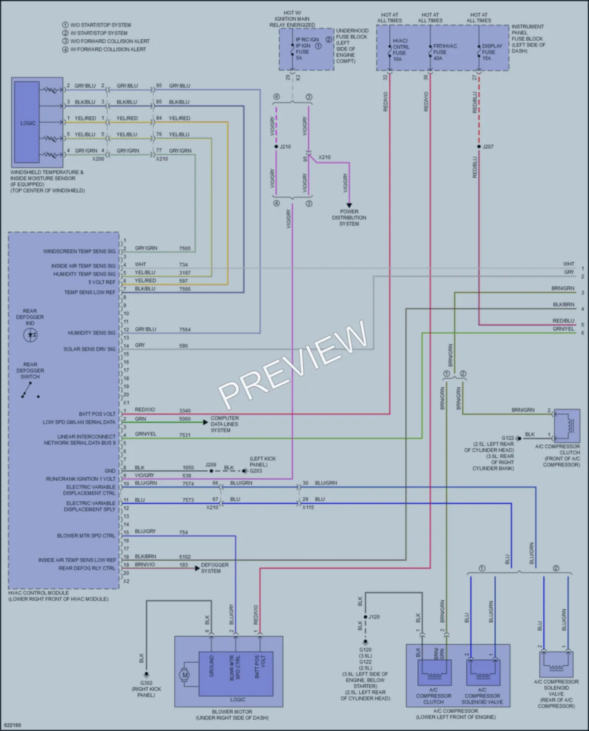 2019 Chevrolet Impala Air Conditioning wiring diagram preview