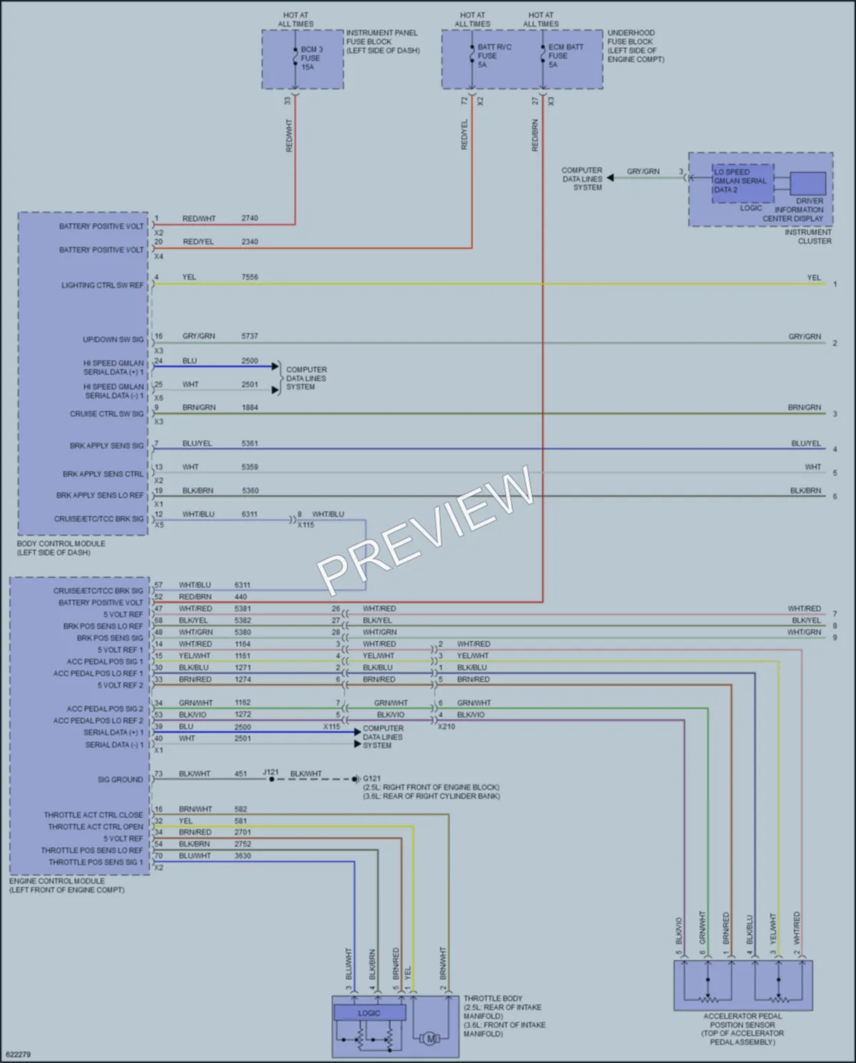 2019 Chevrolet Impala Cruise Control wiring diagram preview