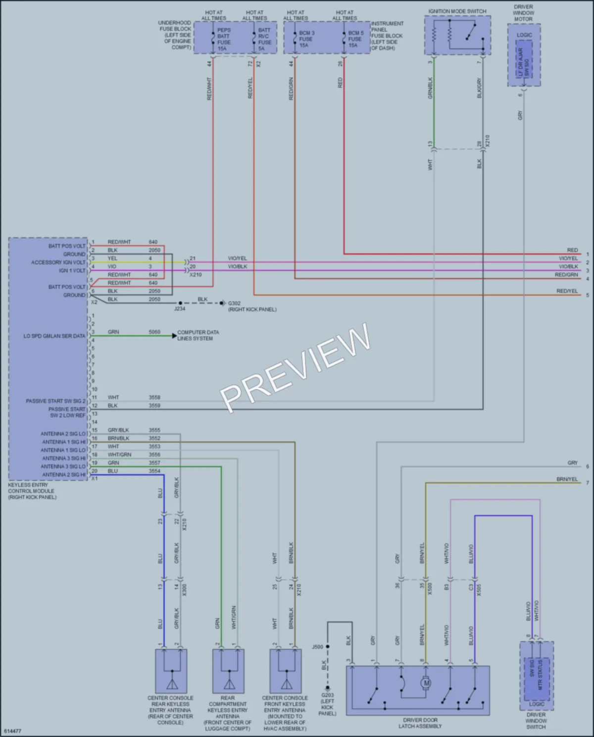 2019 Chevrolet Impala Power Door Locks wiring diagram preview