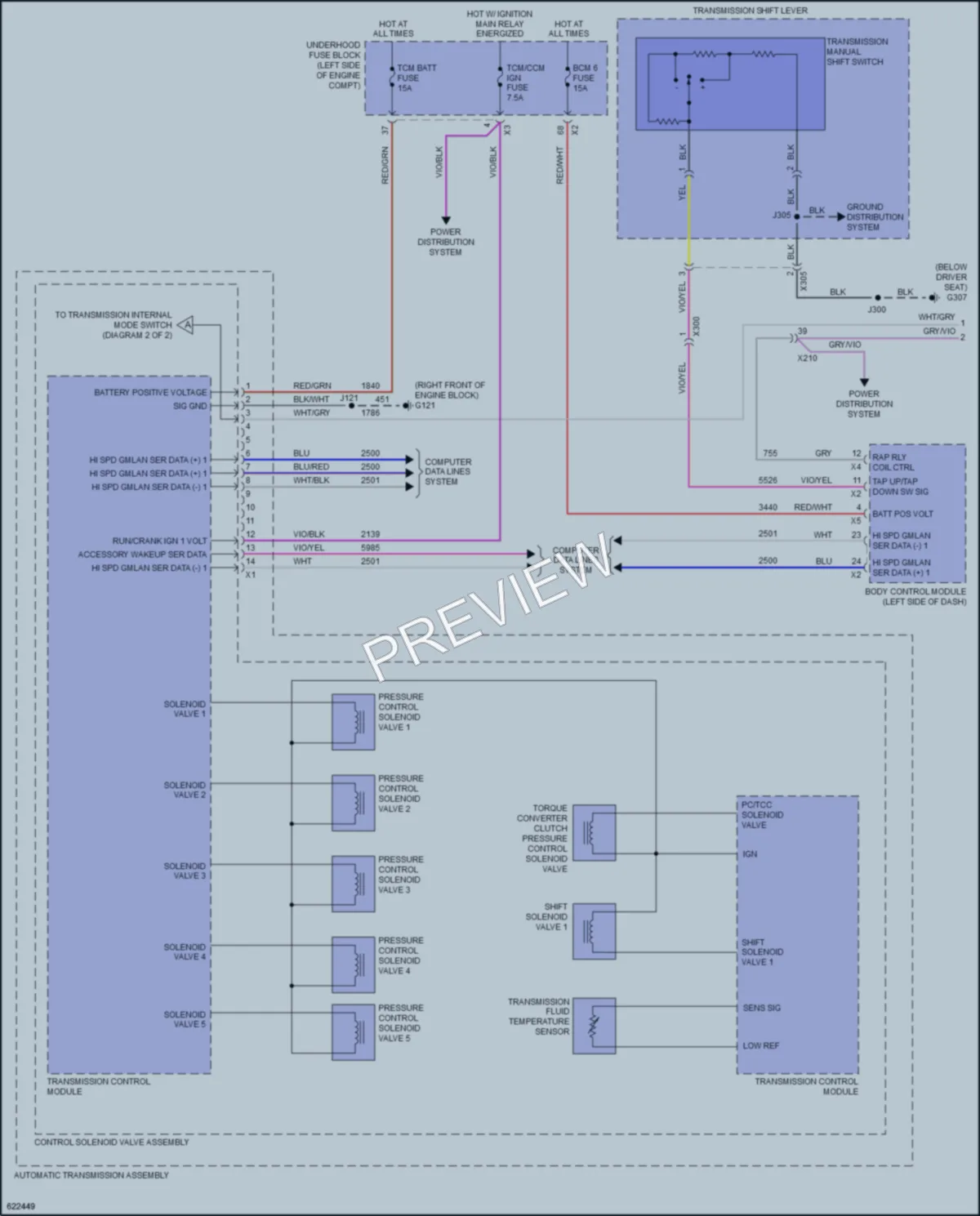 2019 Chevrolet Impala Transmission wiring diagram preview