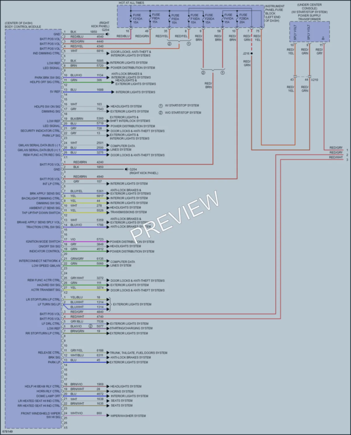 2019 Chevrolet MalibuHybrid Body Control Modules wiring diagram preview