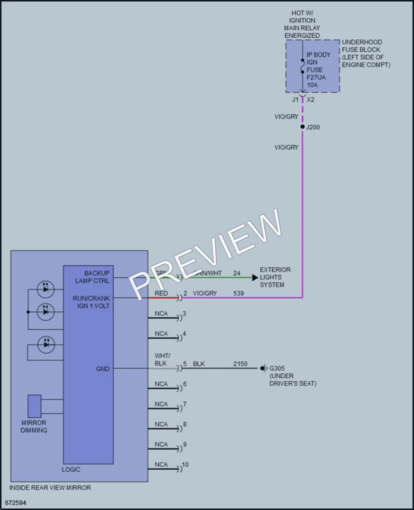 2019 Chevrolet MalibuHybrid Power Mirrors wiring diagram preview