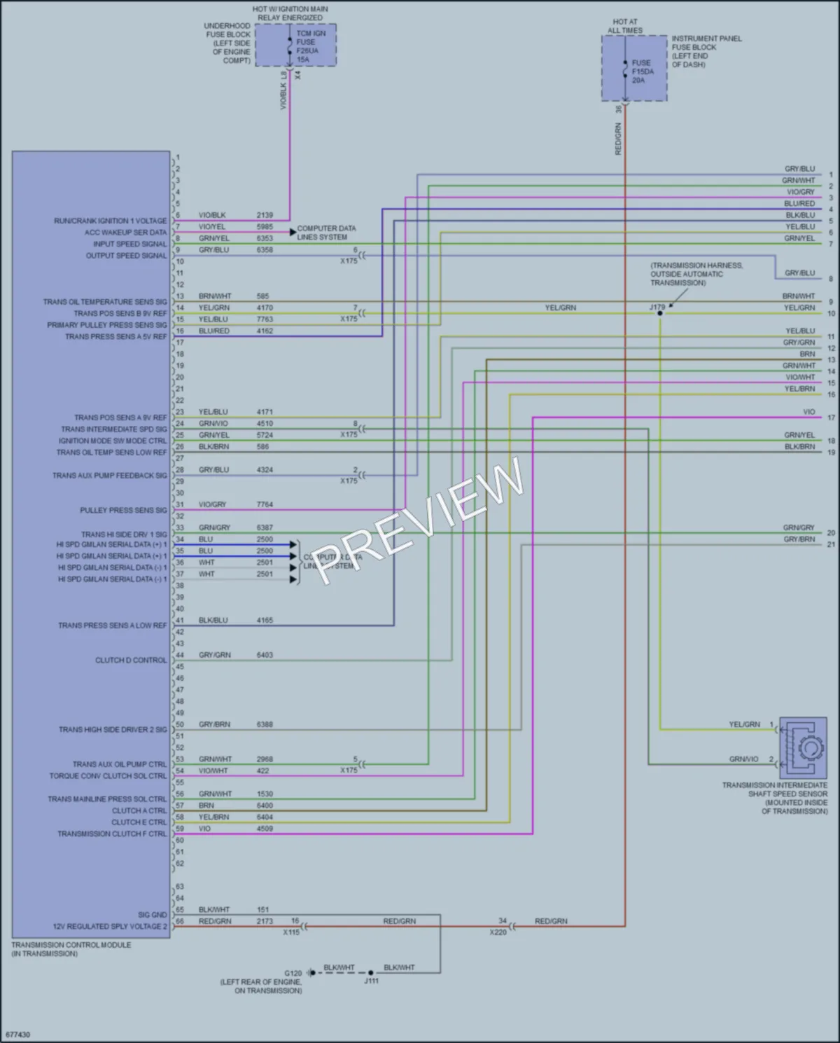 2019 Chevrolet MalibuHybrid Transmission wiring diagram preview