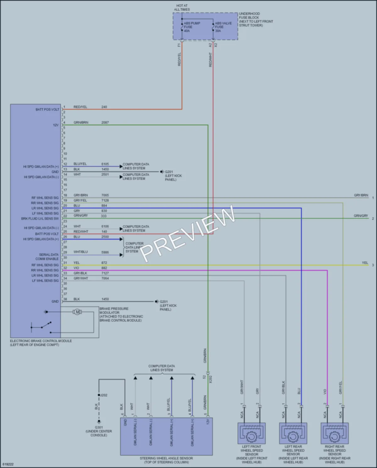 2019 Chevrolet Sonic Anti Lock Brakes wiring diagram preview