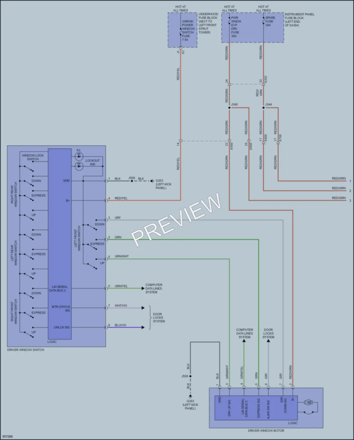 2019 Chevrolet Sonic Power Windows wiring diagram preview