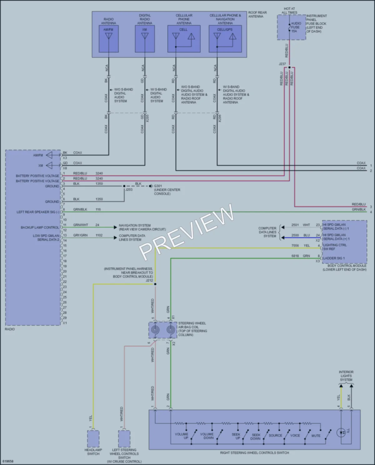 2019 Chevrolet Sonic Radio wiring diagram preview