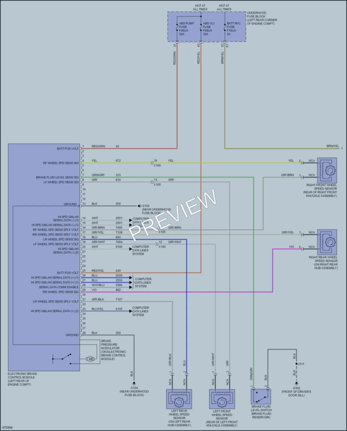 2019 Chevrolet Spark Anti Lock Brakes wiring diagram preview