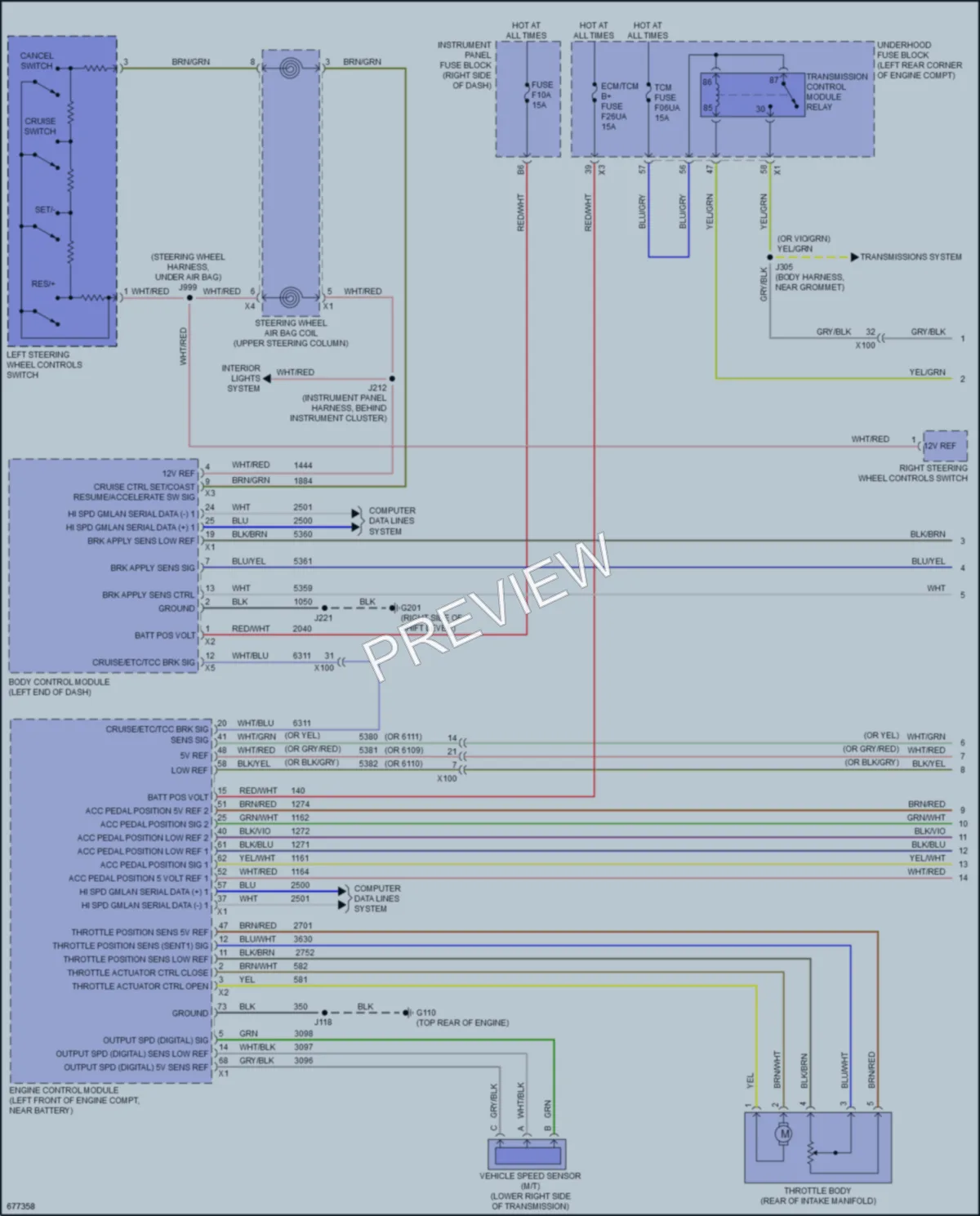 2019 Chevrolet Spark Cruise Control wiring diagram preview