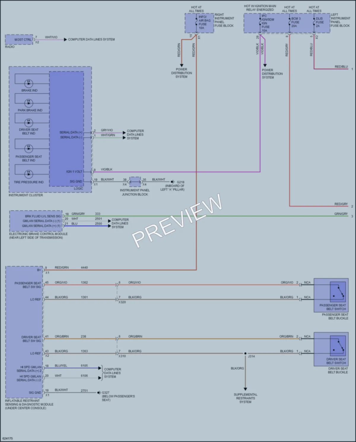 2019 Chevrolet SuburbanHD Warning Systems wiring diagram preview