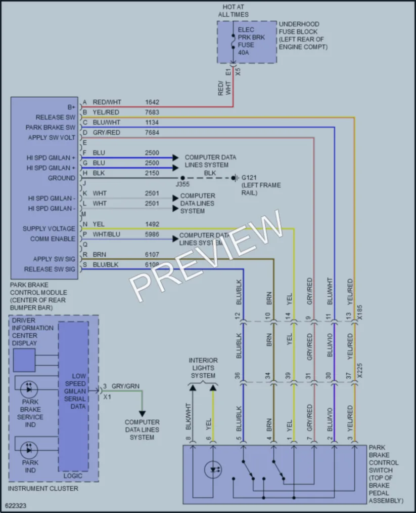 2019 Chevrolet Tahoe Shift Interlock wiring diagram preview