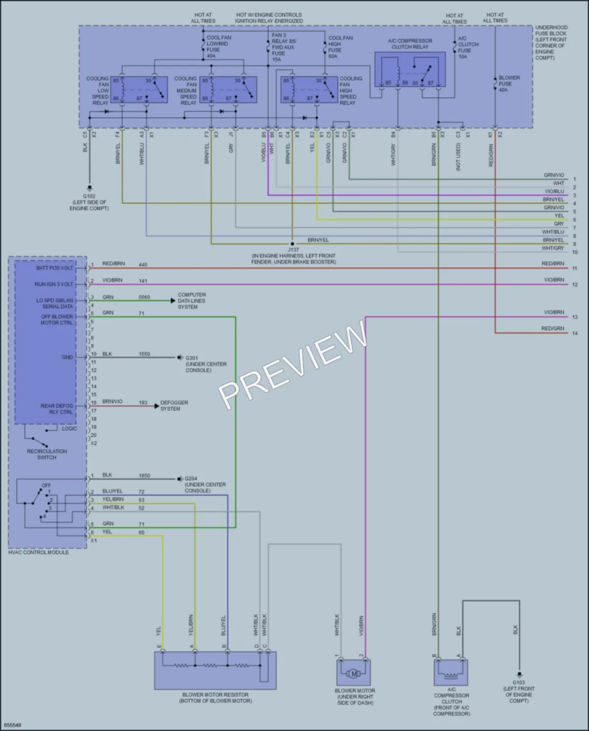 2019 Chevrolet Trax Air Conditioning wiring diagram preview