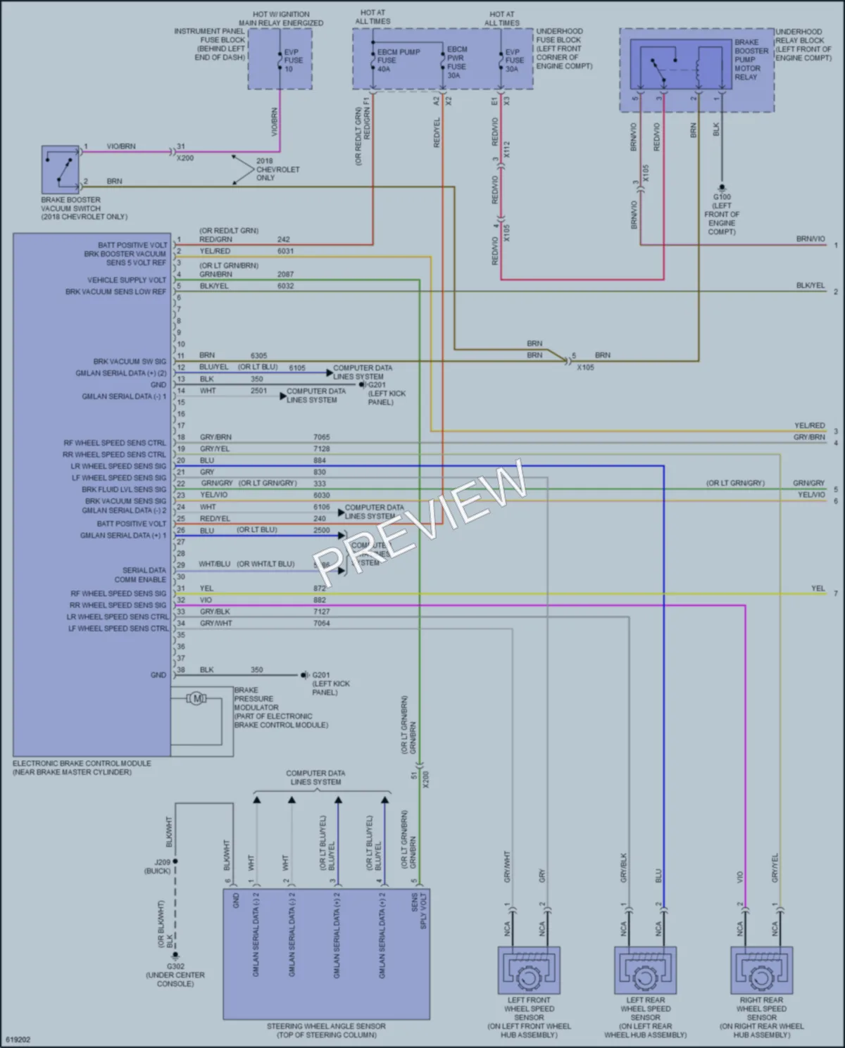 2019 Chevrolet Trax Anti Lock Brakes wiring diagram preview