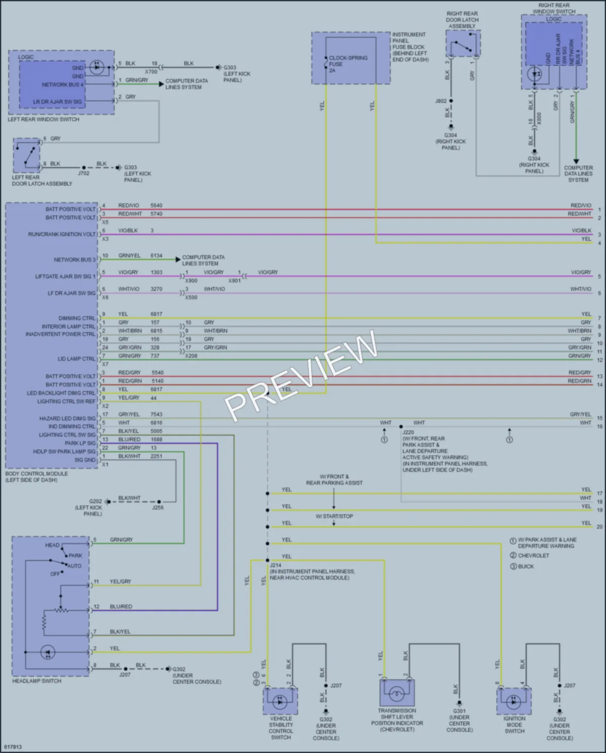 2019 Chevrolet Trax Interior Lights wiring diagram preview