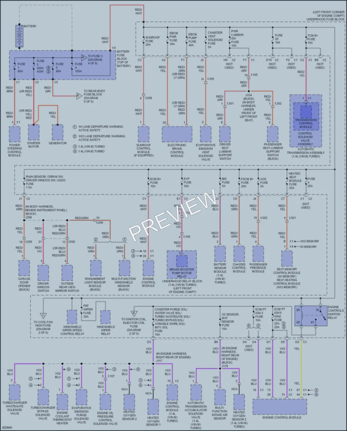 2019 Chevrolet Trax Power Distribution wiring diagram preview
