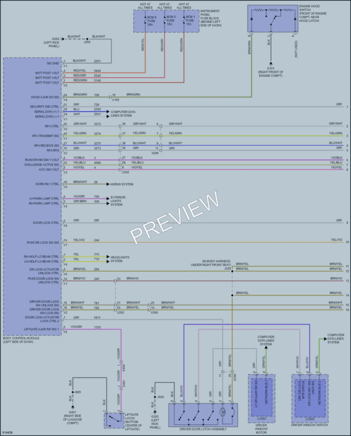 2019 Chevrolet Trax Power Door Locks wiring diagram preview