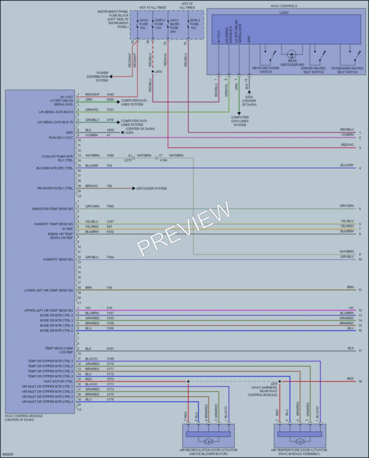 2019 Chevrolet Volt Air Conditioning wiring diagram preview