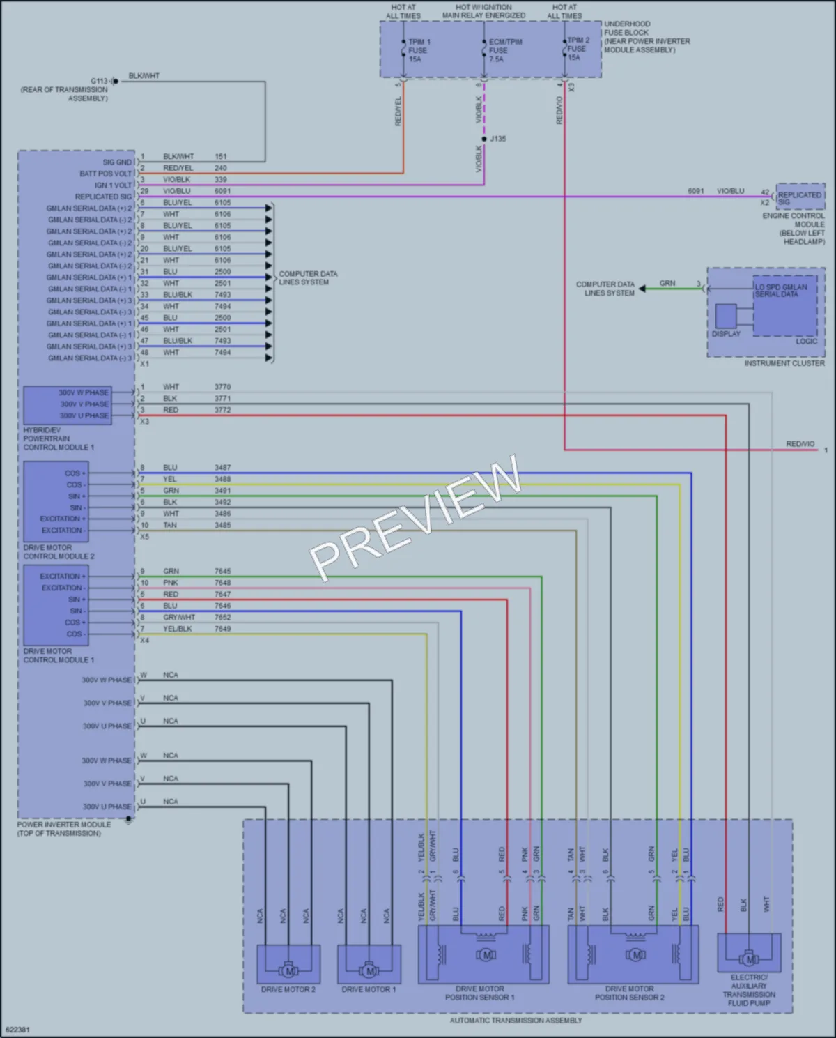 2019 Chevrolet Volt Transmission wiring diagram preview