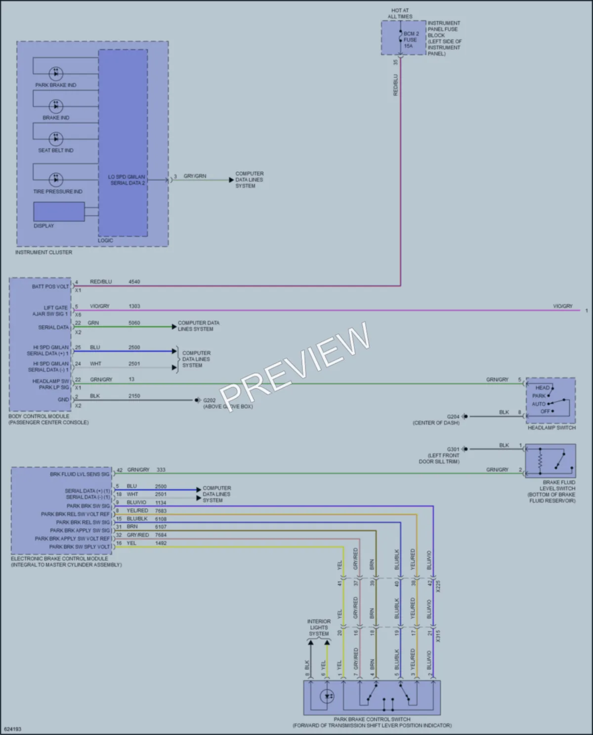 2019 Chevrolet Volt Warning Systems wiring diagram preview