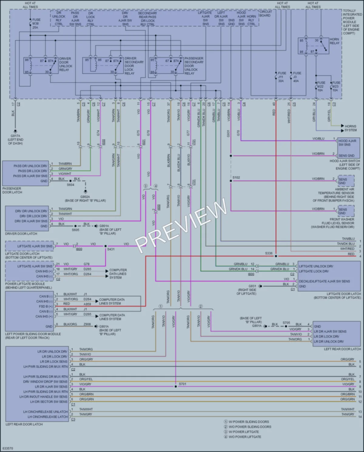 2019 Dodge GrandCaravan Anti Theft wiring diagram preview
