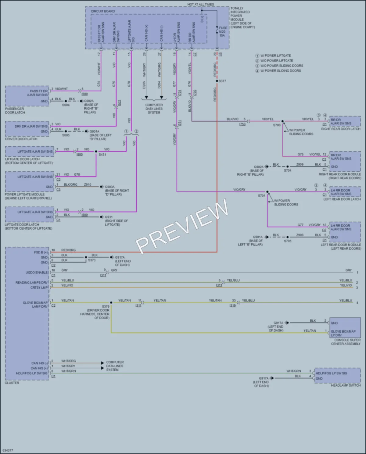 2019 Dodge GrandCaravan Interior Lights wiring diagram preview