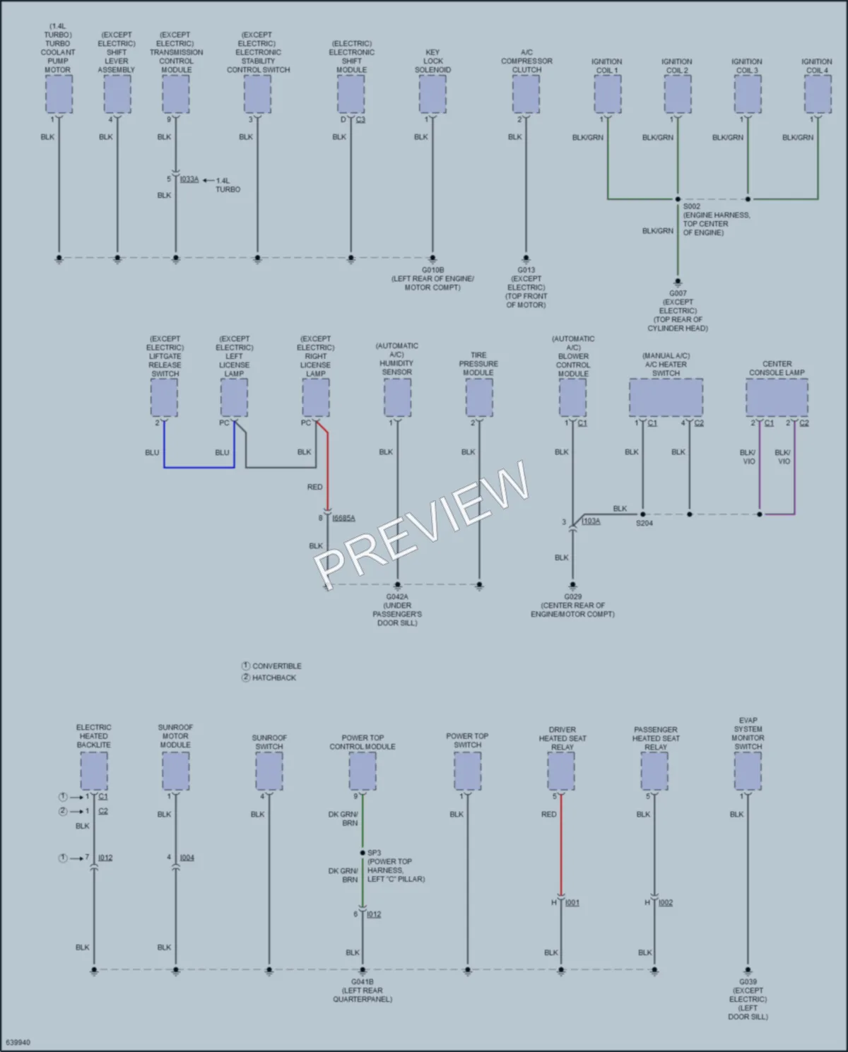 2019 Fiat 500C Ground Distribution wiring diagram preview