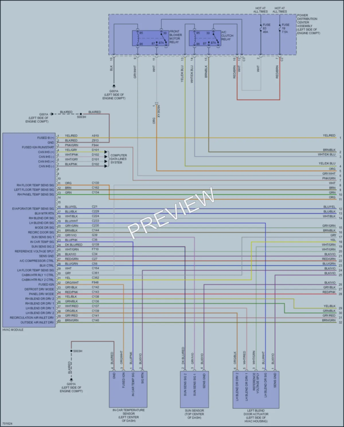 2019 Fiat 500X Air Conditioning wiring diagram preview