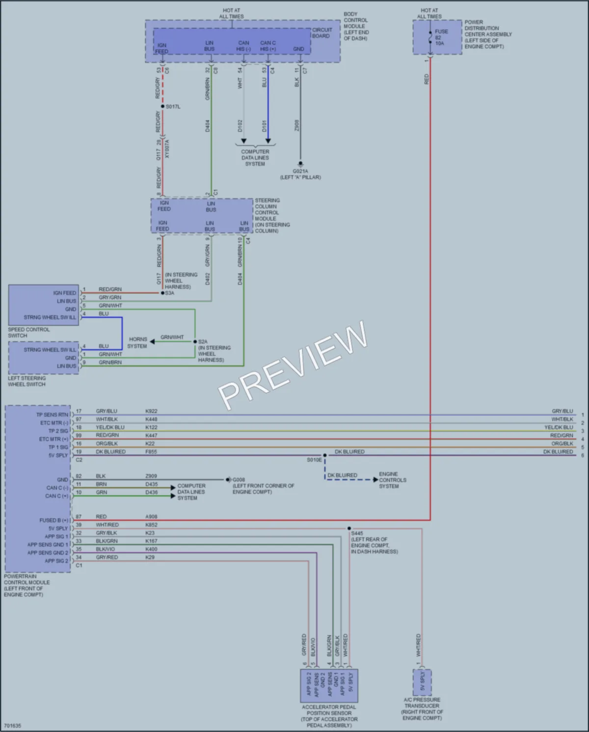 2019 Fiat 500X Cruise Control wiring diagram preview
