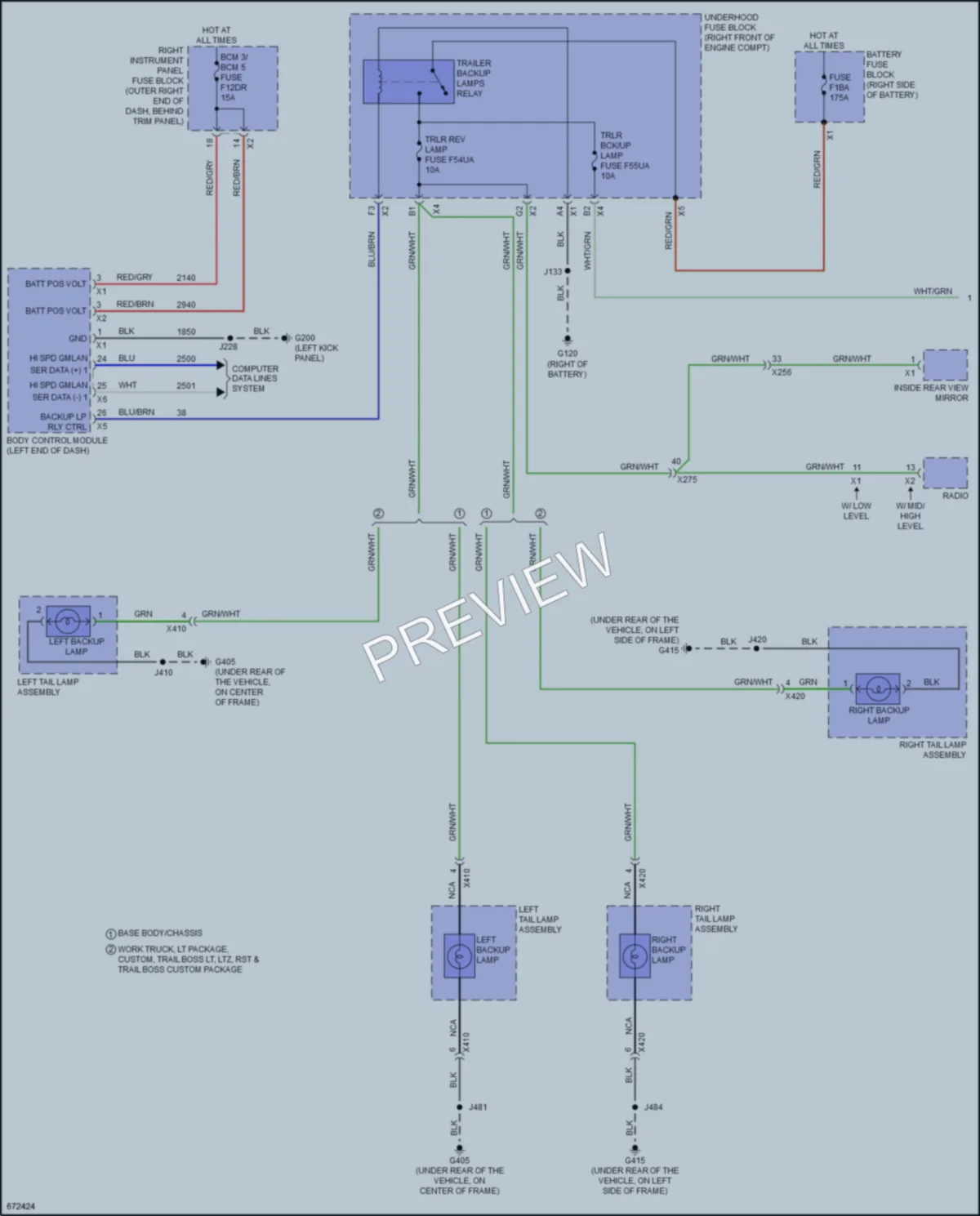 2019 GMC 1500Sierra Exterior Lights wiring diagram preview