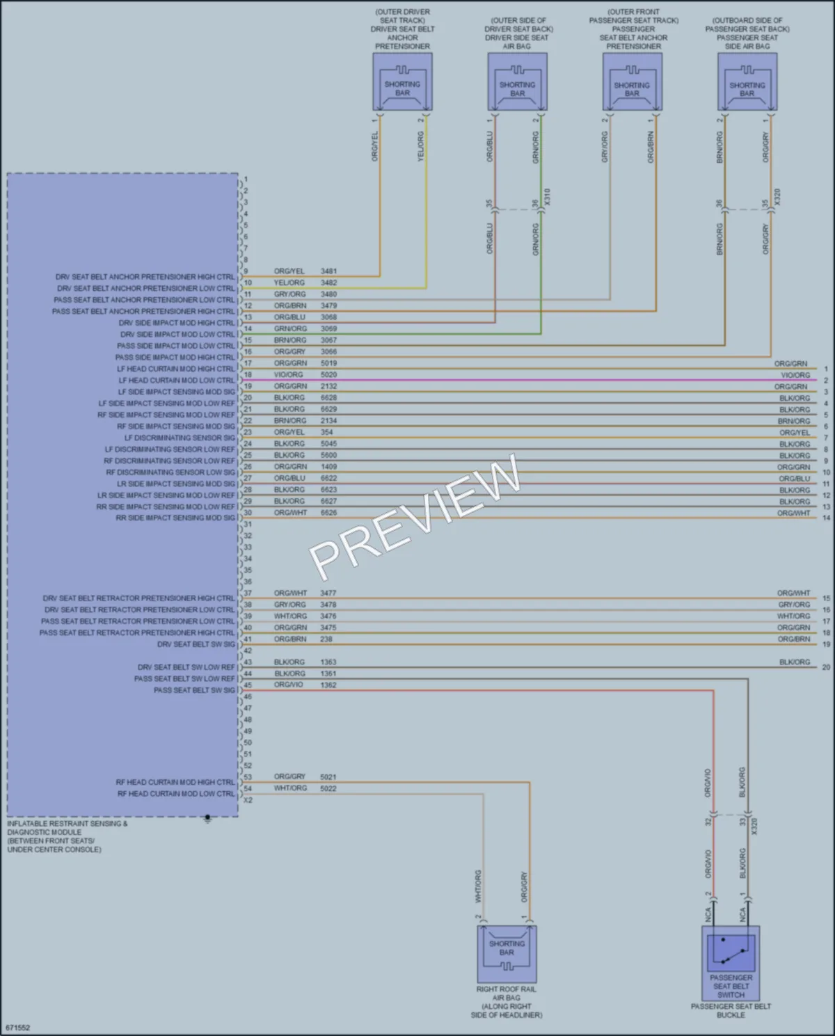 2019 GMC 1500Sierra Supplemental Restraints wiring diagram preview
