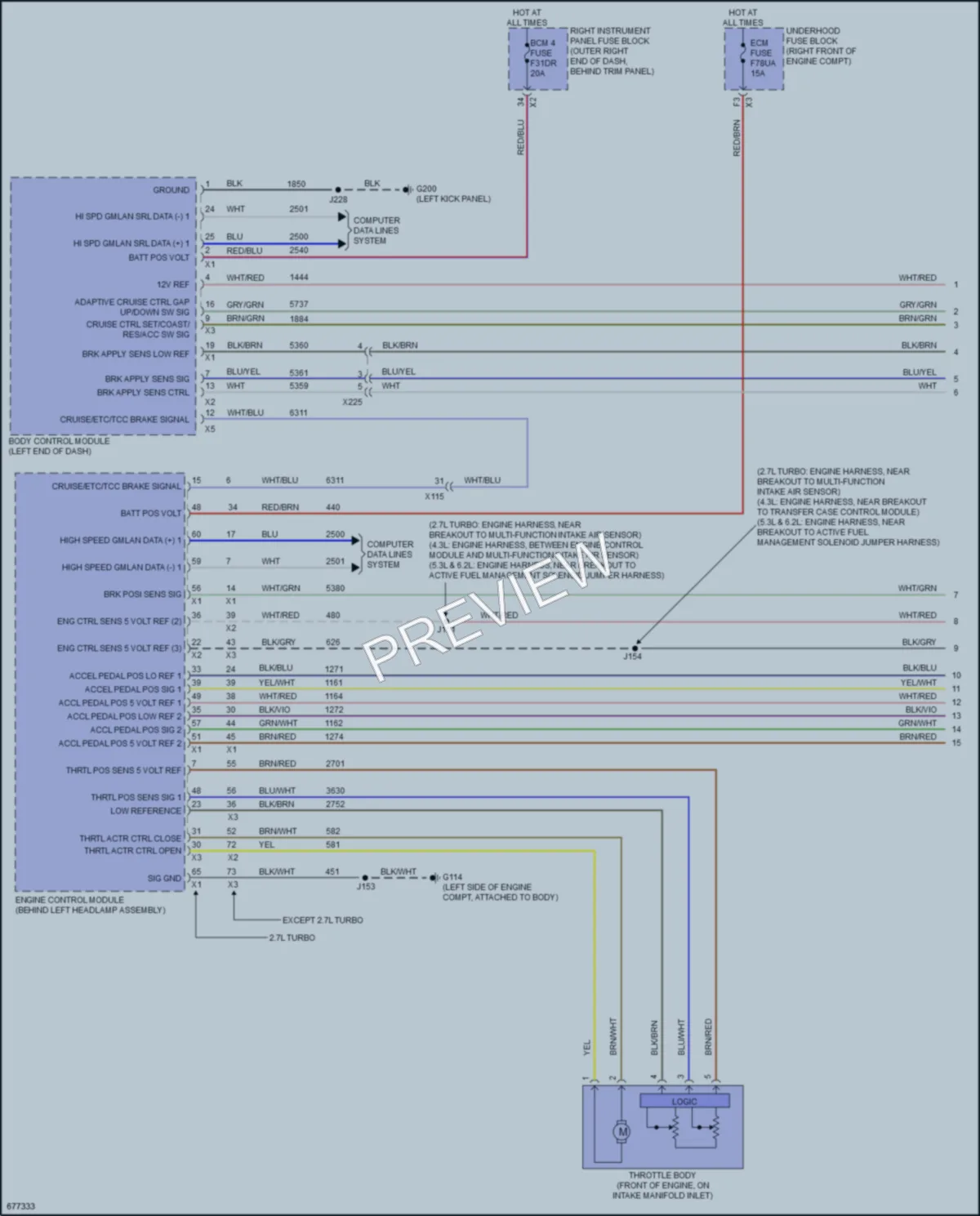 2019 GMC 1500SierraDenali Cruise Control wiring diagram preview
