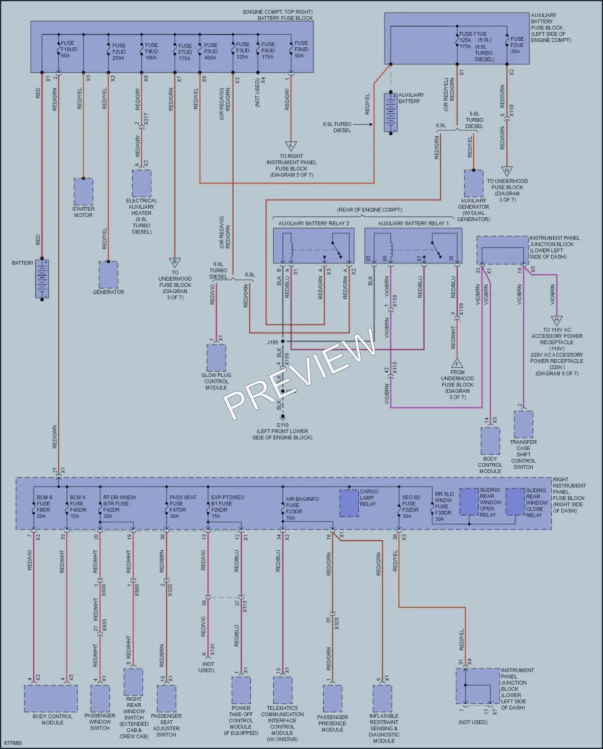 2019 GMC 2500HDSierraDenali Power Distribution wiring diagram preview