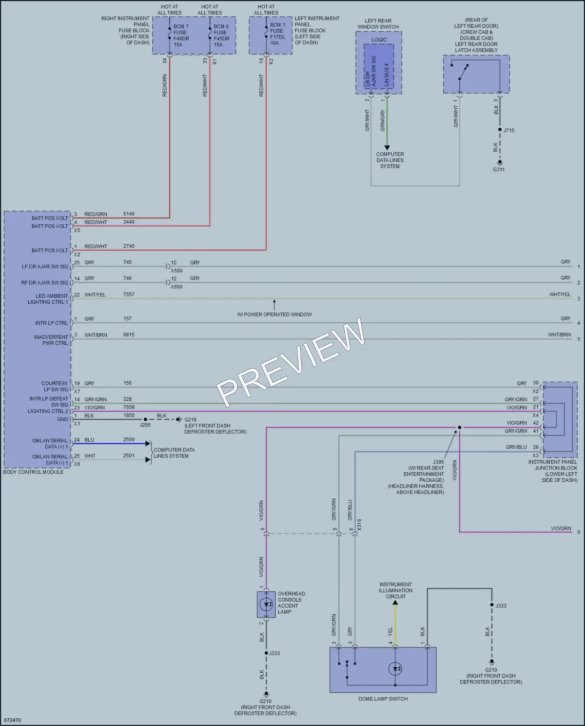 2019 GMC 3500HDSierra Interior Lights wiring diagram preview