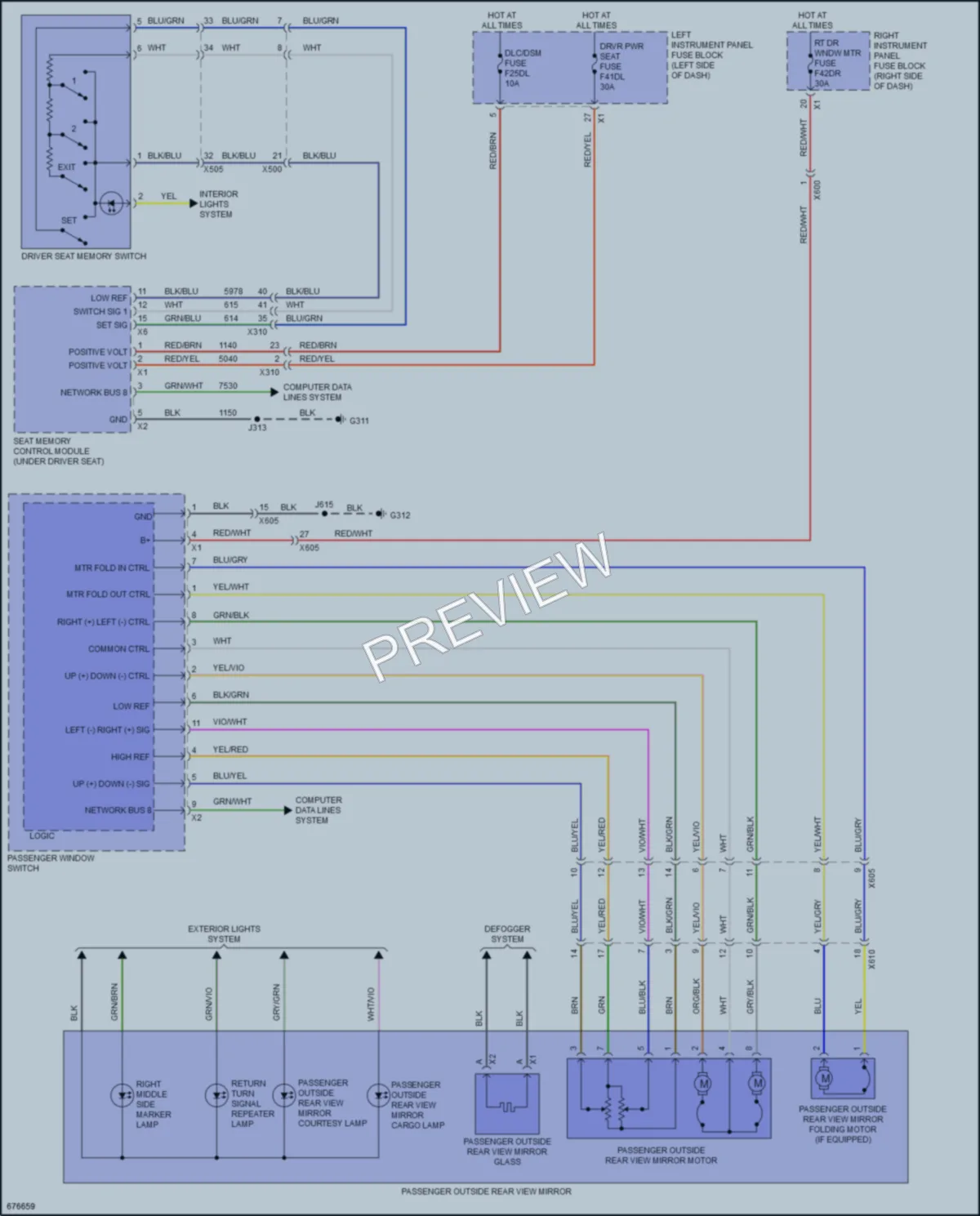 2019 GMC 3500HDSierra Memory Systems wiring diagram preview