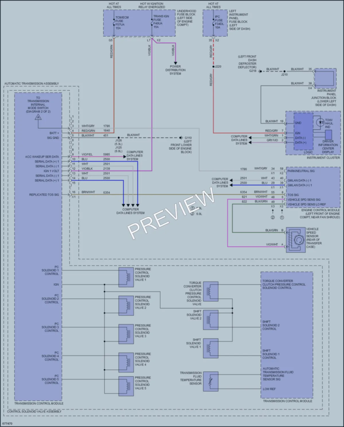2019 GMC 3500HDSierra Transmission wiring diagram preview