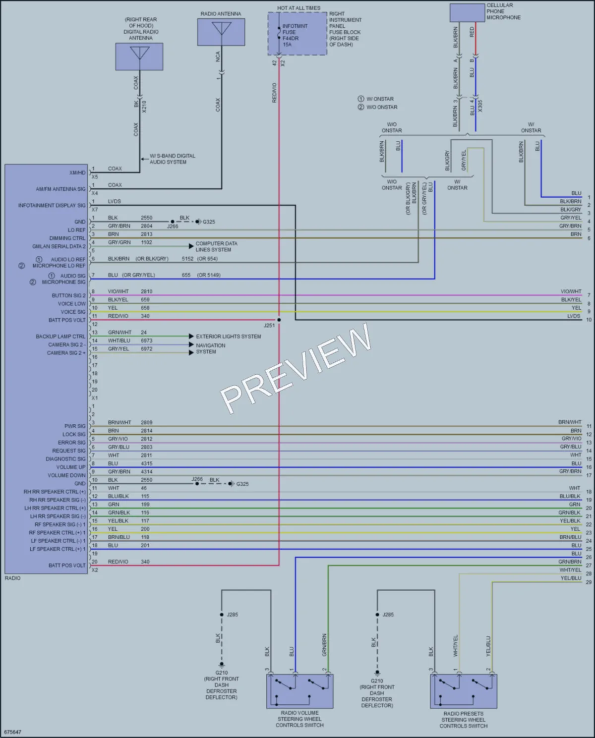 2019 GMC 3500HDSierraDenali Radio wiring diagram preview