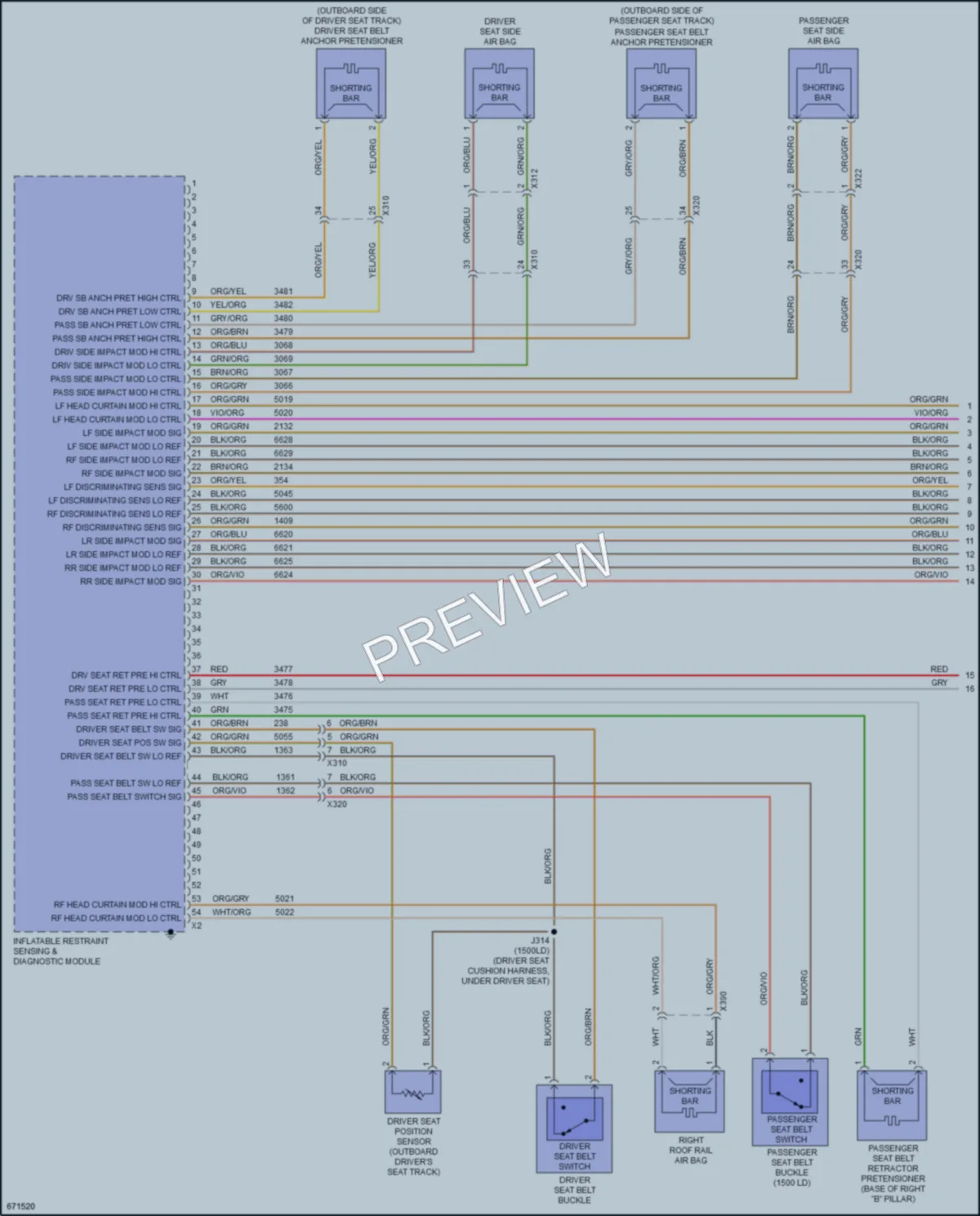 2019 GMC 3500HDSierraDenali Supplemental Restraints wiring diagram preview